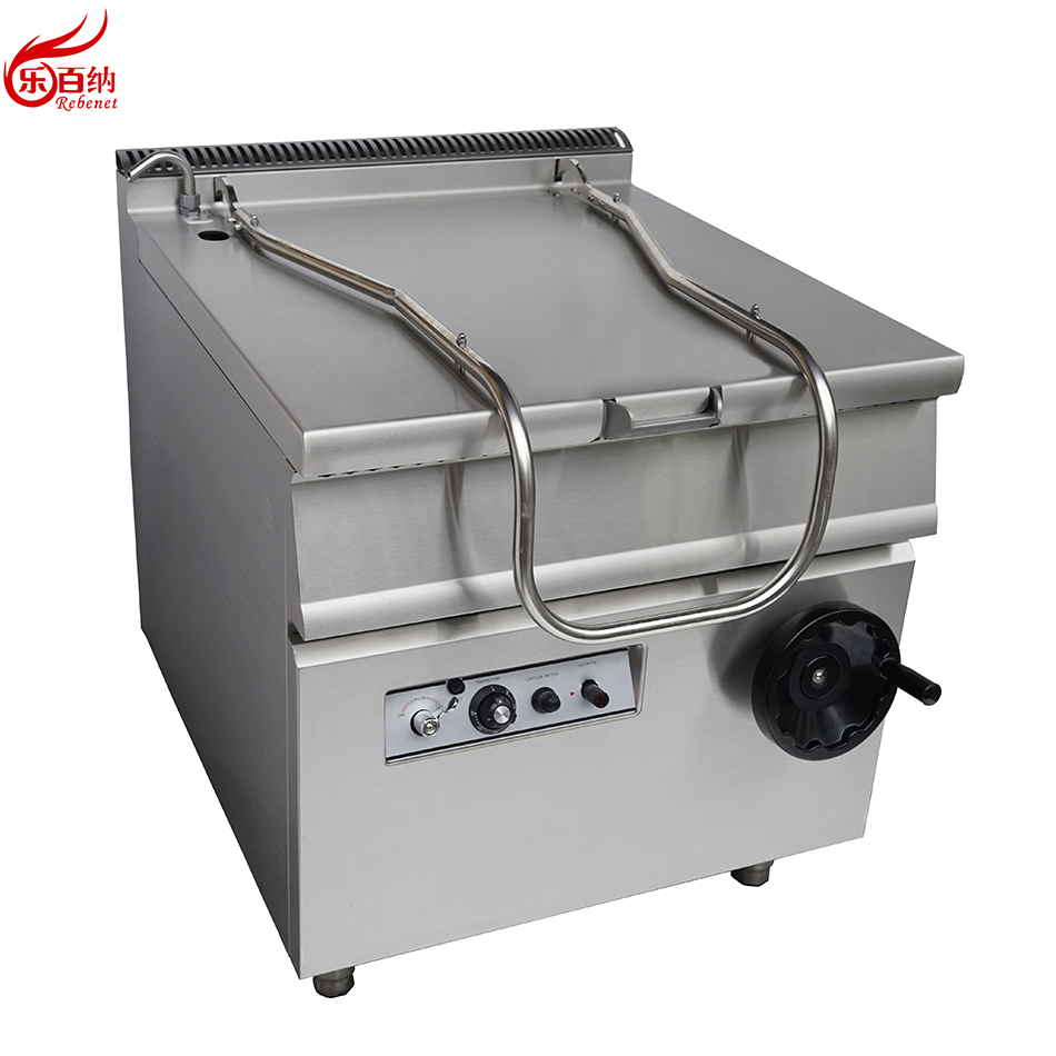 Commercial Stainless Steel 60L Capacity Jacketed Layer Gas Boiling Pan for Rice with Drain Cock and Standby Pilot Kitchen Equipment (7G-RO)