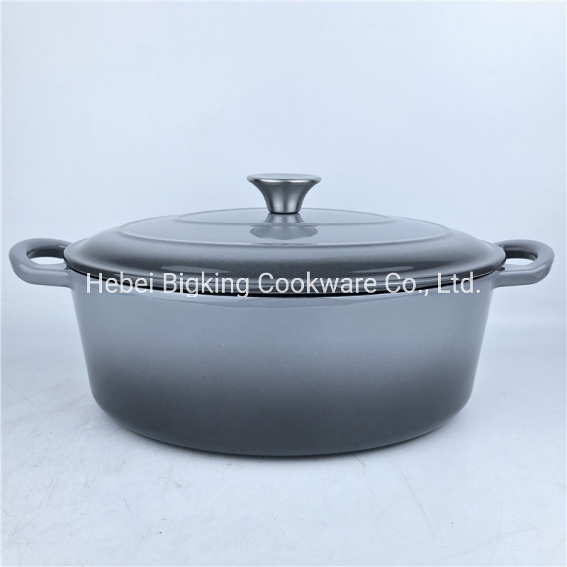 29cm Cast Iron Metal Type Enamel Oval Dutch Oven