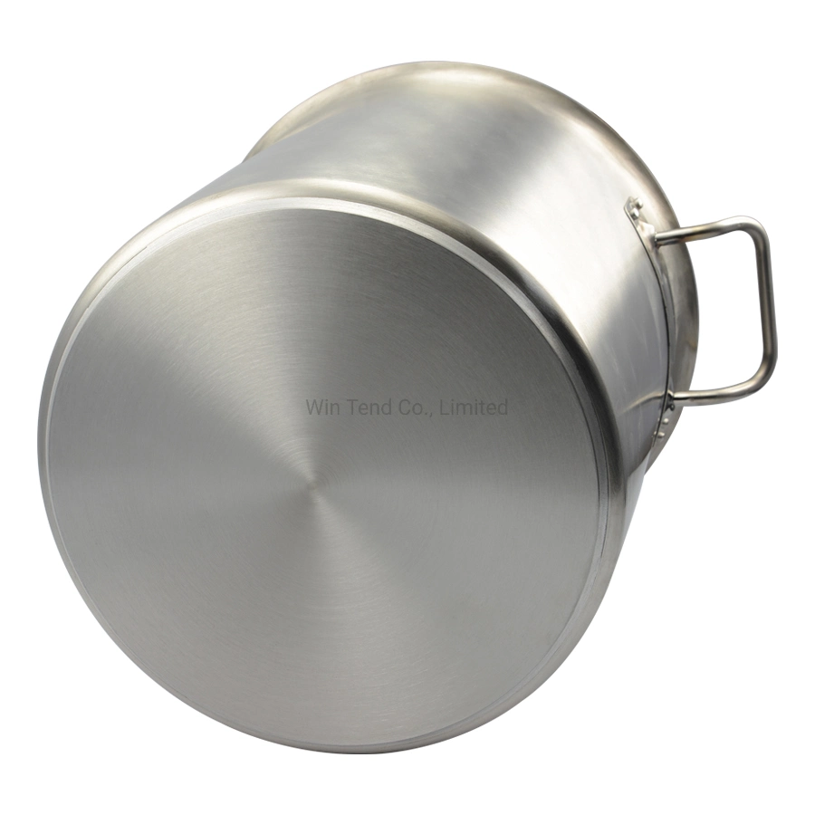 04 Style Stainless Steel Sanded Heat Conduction Impact Bonding Bottom Steam Food Stockpot