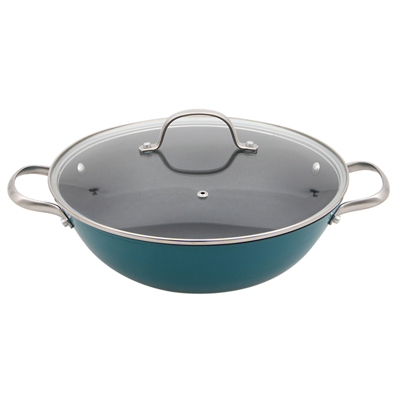 8PCS New Design Home Kitchen Enamel Coated Cast Iron Non Stick Cooking Pots and Pans Lightweight Cast Iron Cookware Set with Glass Lid Stainless Steel Handle