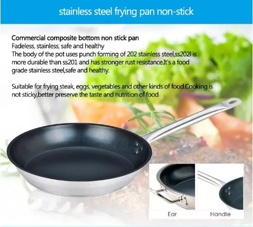 Stainless Steel Skillet Frying Pan