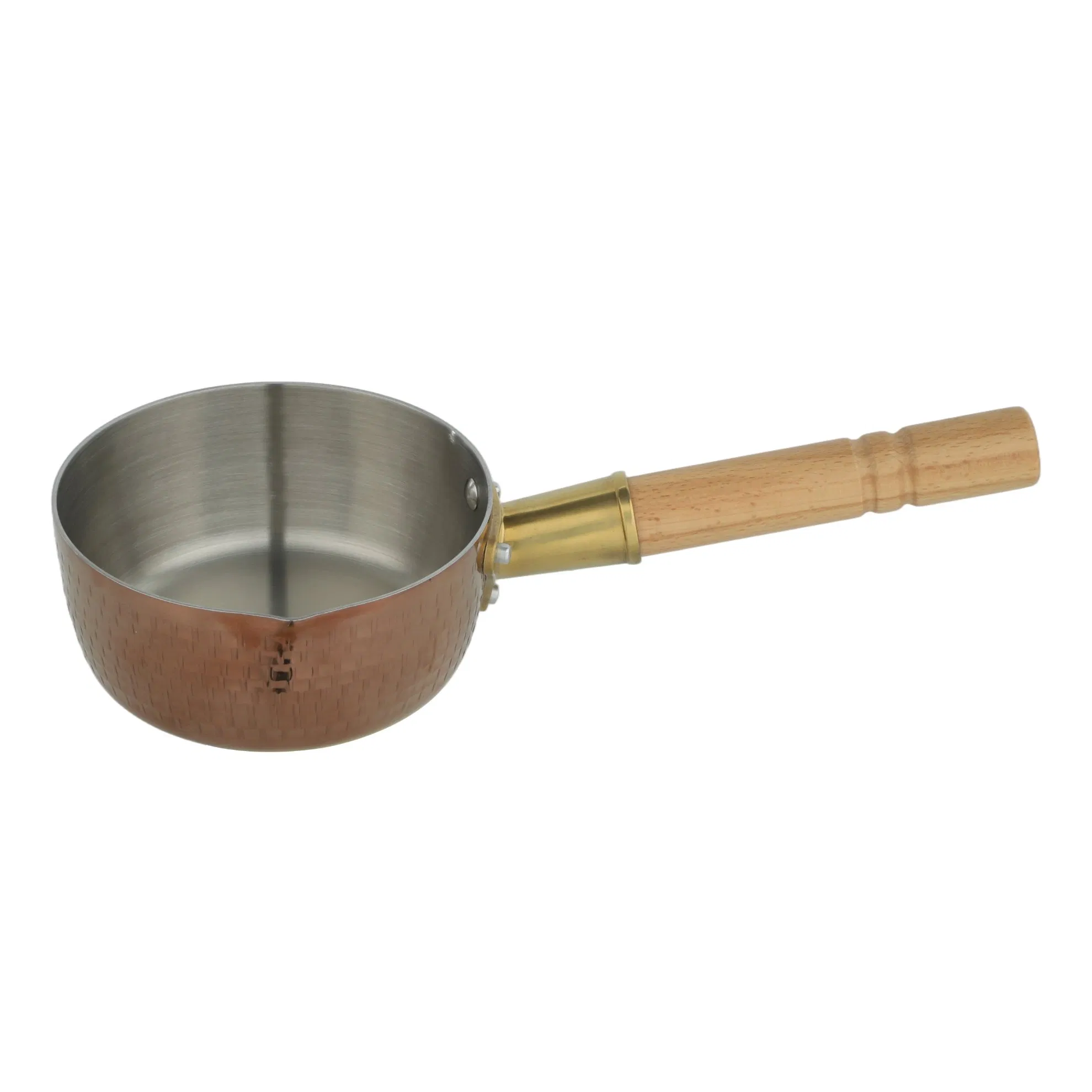 OEM Manufacturer Stainless Steel 10 Cm Induction Stove Wood Handle Milk Pan