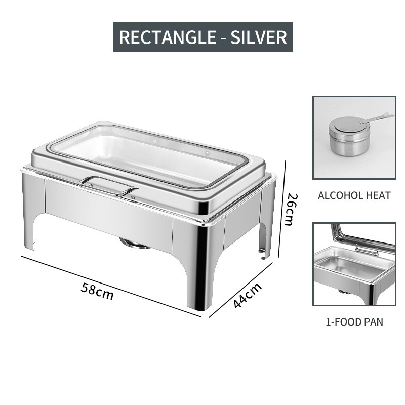 Durable and Elegant Lightweight Stainless Steel Chafing Dish for Catering Services