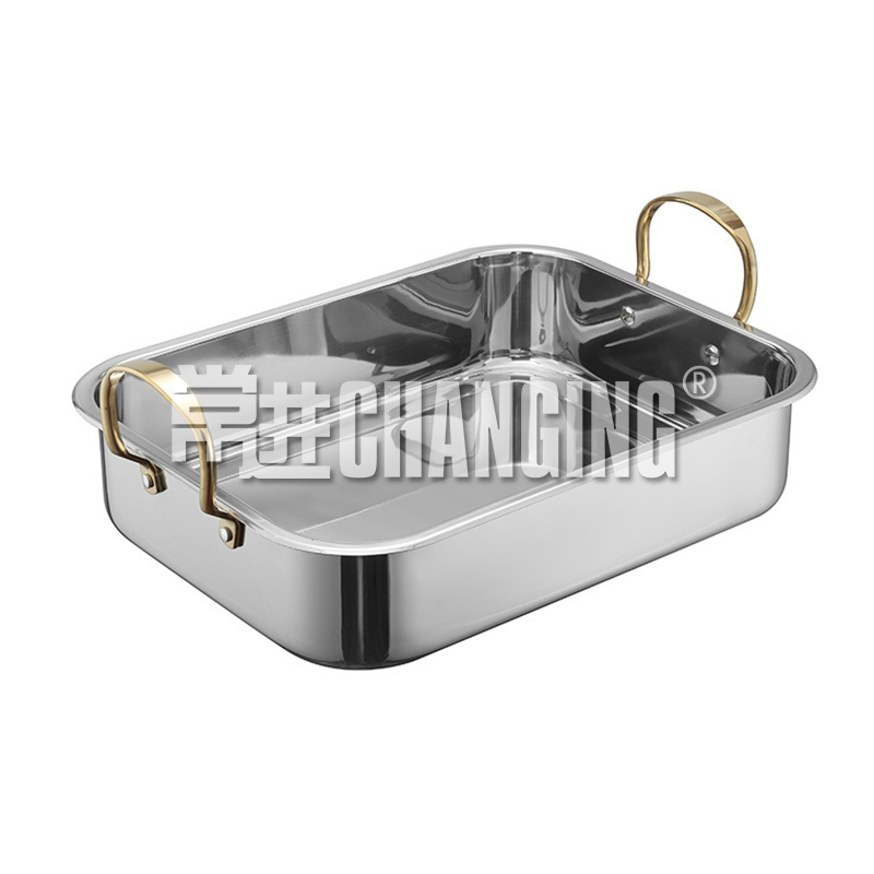 Stainless Steel Turkey Roaster Include Deep Lasagna Pan V-Shaped Rack Roasting Rack Dishwasher Safe