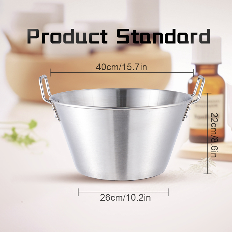 Daosheng Large Deep Stainless Steel Wok Comals Cazo Griddle Fryer Stainless Steel Frying Pan Suitable for Outdoor Cookware Sets