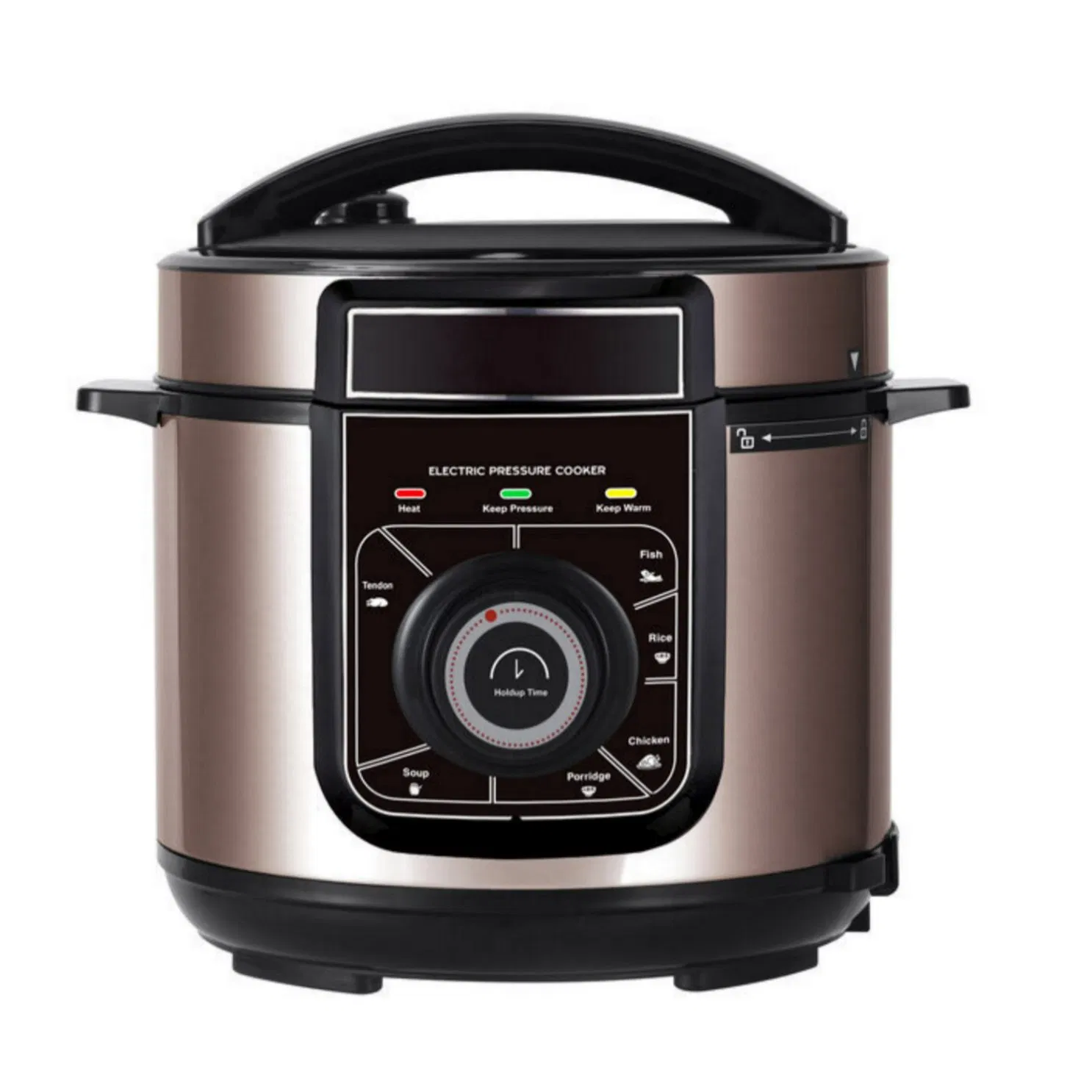 Electric Pressure Cooker with Non-Electric Pressure Release Option and Emergency Pressure Release Valve