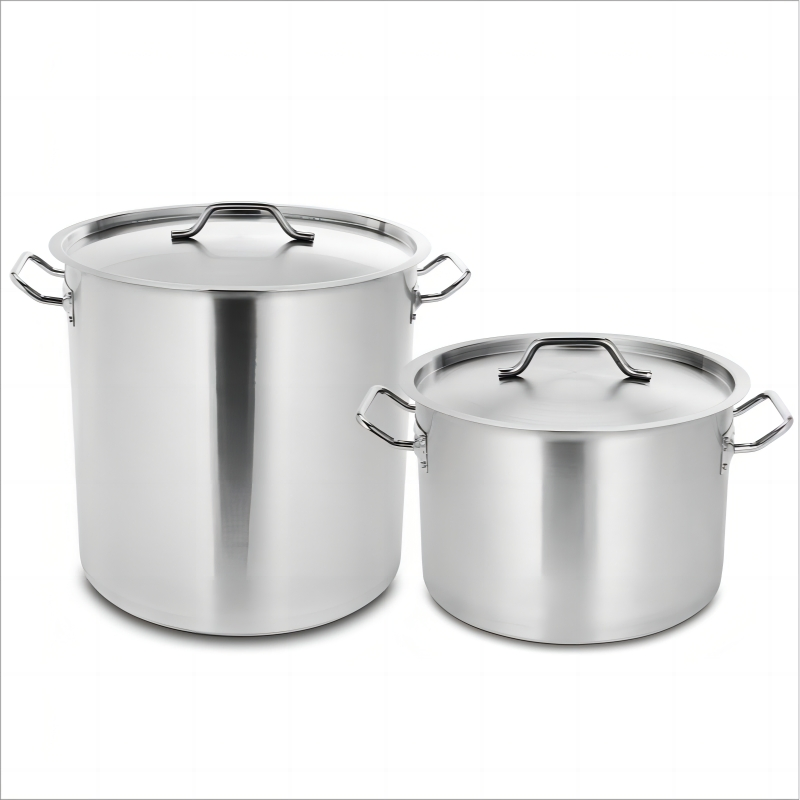 Daosheng Hotsale Cheap Price Commercial Kitchen Heavy Duty 18/10 Stainless Steel Cookware Stock Cooking Pot Soup Stock Pot
