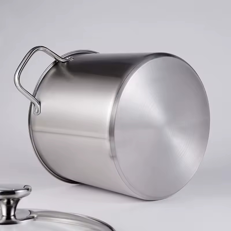 Korea Style Multipurpose Large Capacity Induction Stainless Steel 0.5 mm Encapsulated Based High Cookware Cooking Soup Stock Pot