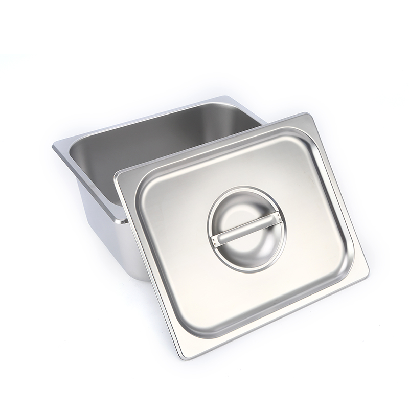 Stainless Steel Rectangular Commercial Portion Pans for Milk Tea, Jam, Spicy Hot Pot – Canteen Food Pans