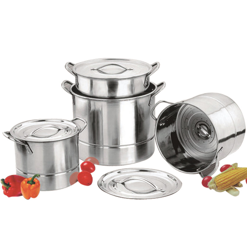 Stainless Steel Hotel Kitchen Deep Soup Pot Big Size Cooking Pot Stock Pot