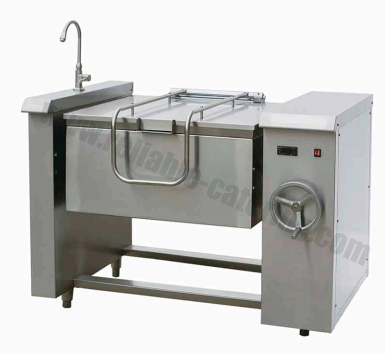 Commercial Tilting Pan Cooking Range Gas Tilted Frying Pan with 100 150 Liters Braising Pan Stainless Steel Electric Boiling Kettle Industrial Cooking Equipment