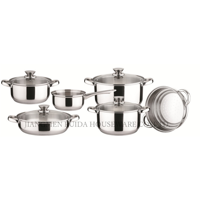 Professional Cook Pot 12PCS Stainless Steel Cookware with Apple Shape