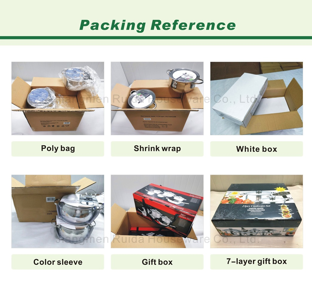 24PCS Stainless Steel Wide Edge Cookware Set with Hot Sale Induction Cooking Pot Set and Kitchen Tools