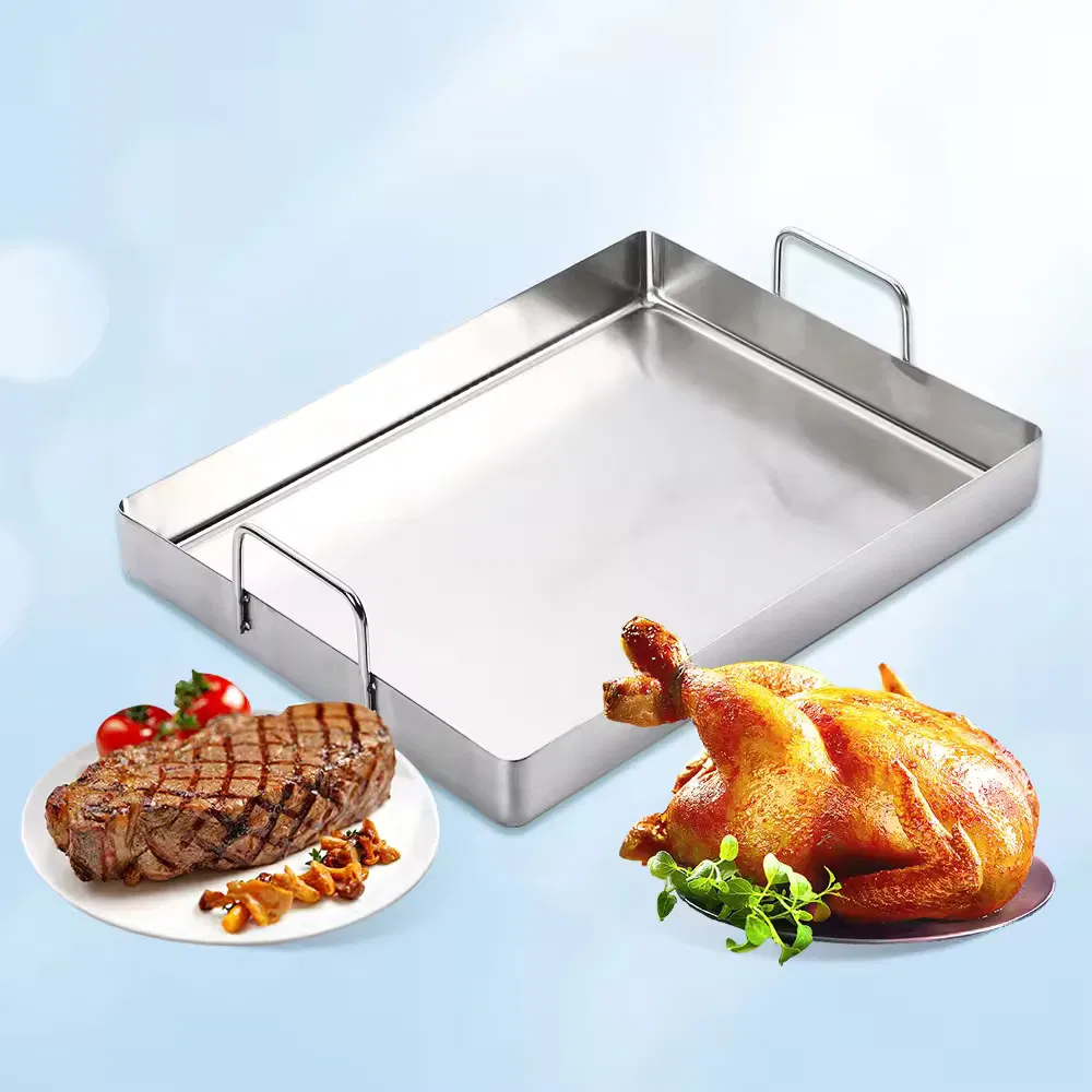 Xiangsheng Stainless Steel Food Pan Griddle Top Deep Baking Roasting Pan