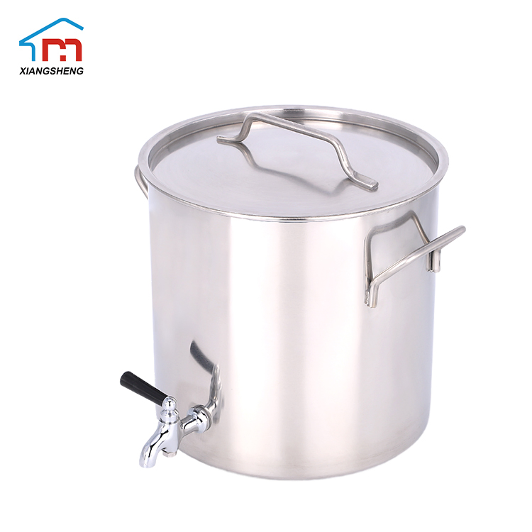 Xiangsheng 50L Stainless Steel Stock Pot with Anti-Overflow Lid and Tap