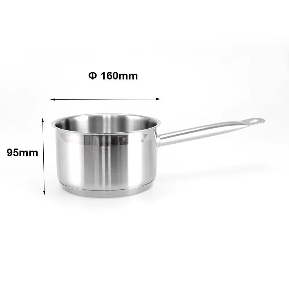 Factory Direct Eco-Friendly Stainless Steel Sauce Pan Gas Stove Compatible for Restaurant Kitchen Use Cookware Sets