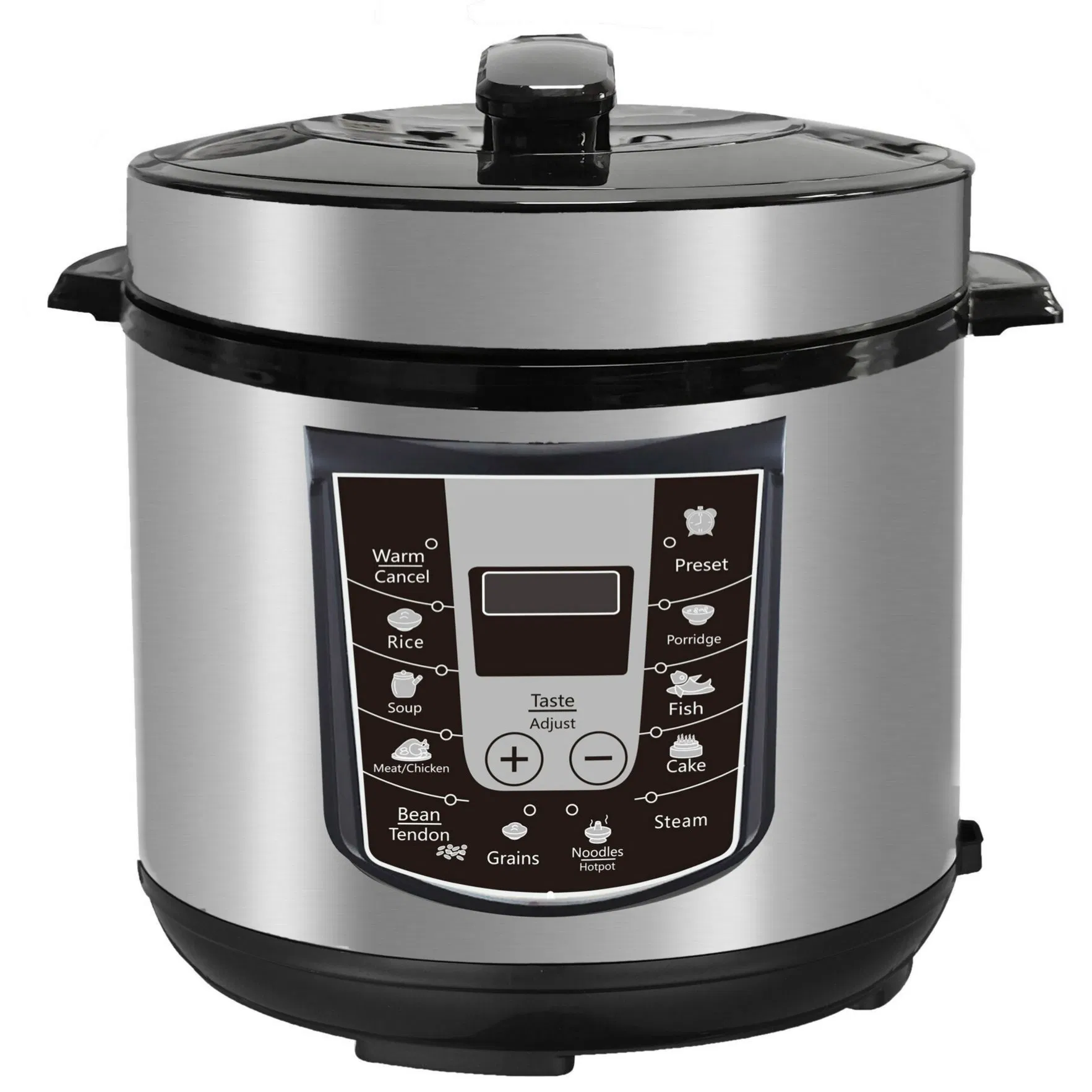 Home Electric Pressure Cooker with Digital Interface Safety Lock and Fast Cooking Feature