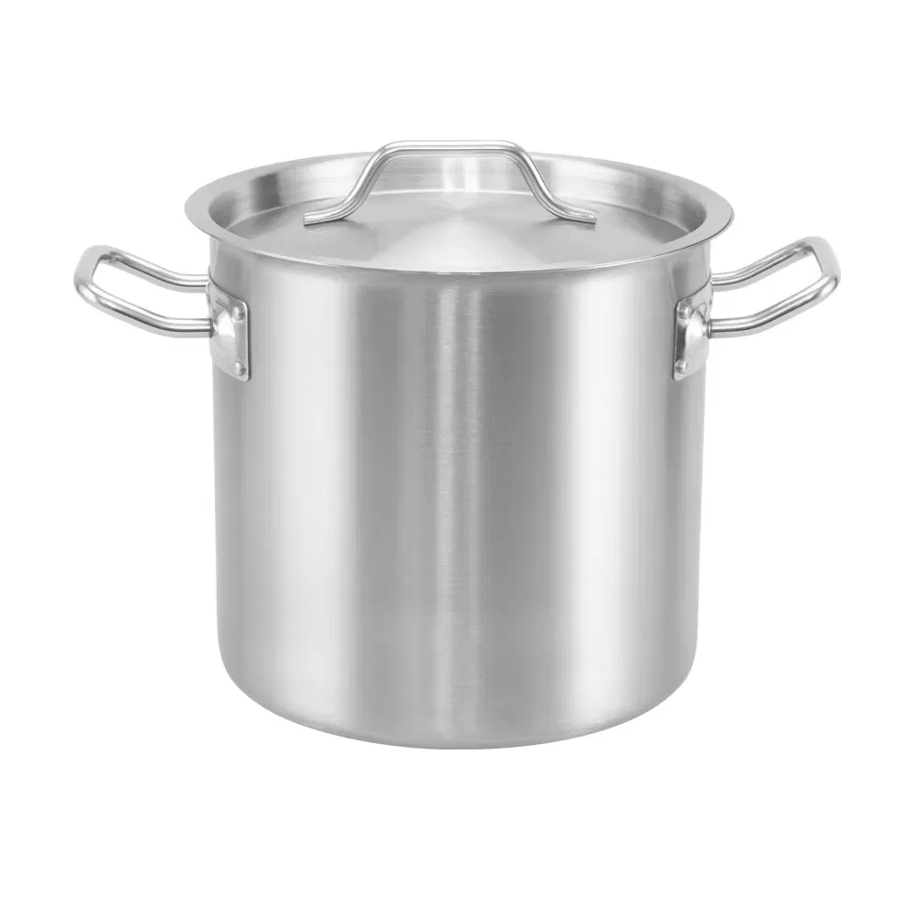 Hot Sale Heavy-Duty Stainless Steel Stock Pot with Lid Popular Cookware Equipment