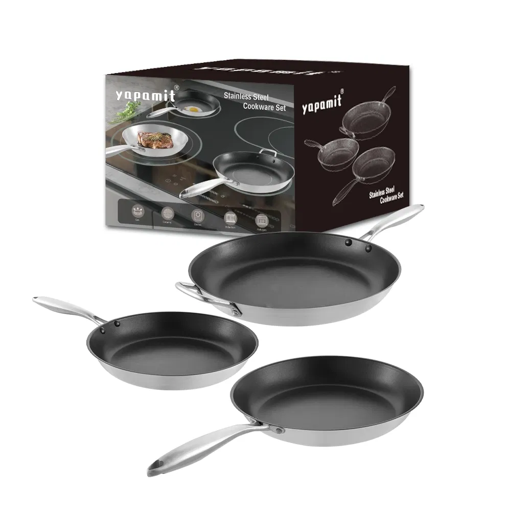 Wholesale 32 Cm Stainless Steel Non Stick Commercial Kitchenware Frying Pan