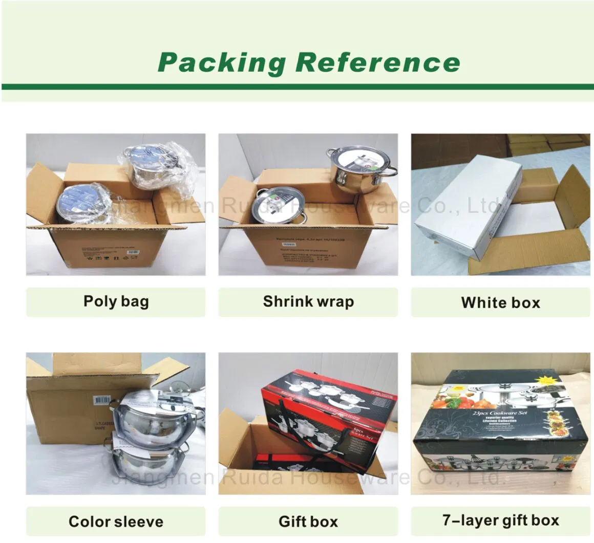 8PCS Stainless Steel Cookware Set Can Be Used Induction