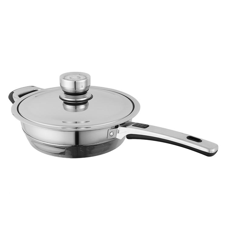 European Multi-Combination Wide-Rim Stainless Steel Kitchen Cookware Set with Thermometer Cover Cover 16-Piece Steamer