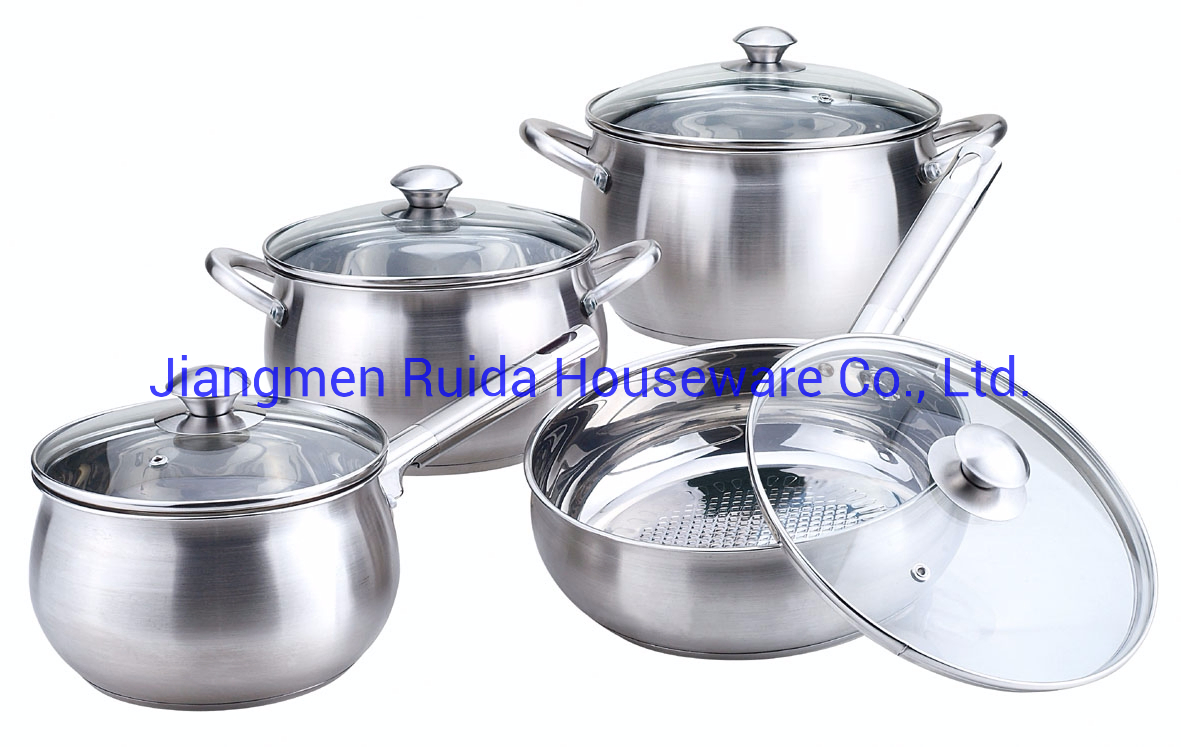 Induction Capsule Bottom Cooking Pot 12PCS Stainless Steel Cookware Kitchenware Set