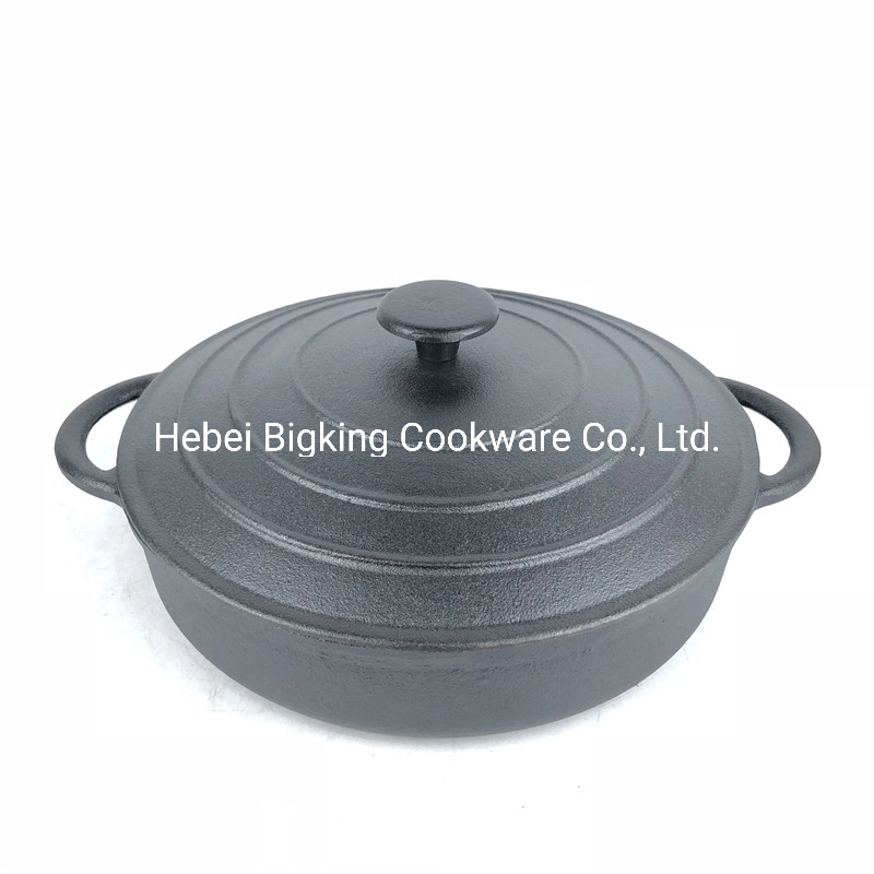 12-Inch Cast Iron Cookware, Cast Iron Round Casserole, Cast Iron Dutch Oven