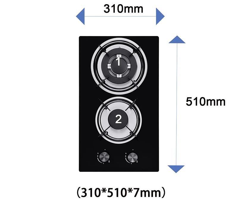 Professional Manufacturer's 4-Burner Gas Hob Stainless Steel Ceramic Surface Electric-Powered Class Kitchen Garage Use Portable