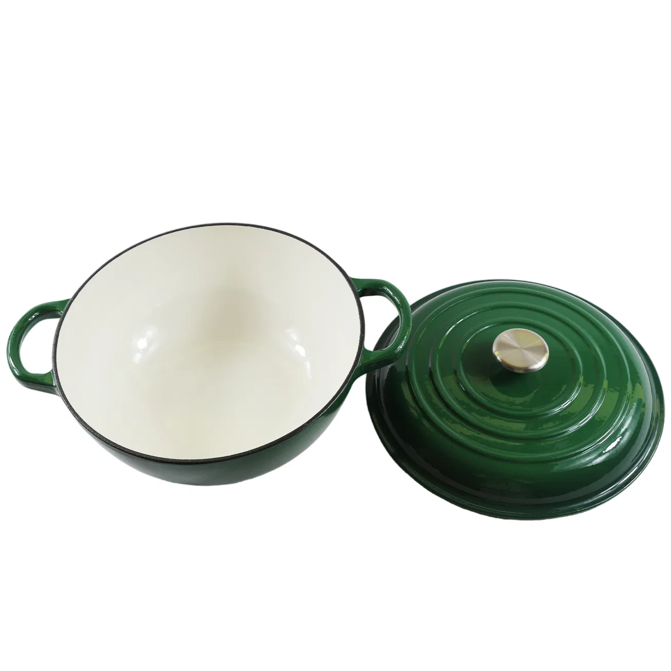 Enameled Cast Iron Dutch Oven with Stainless Steel Knob and Dual Handles for Slow Cooking Dutch Oven
