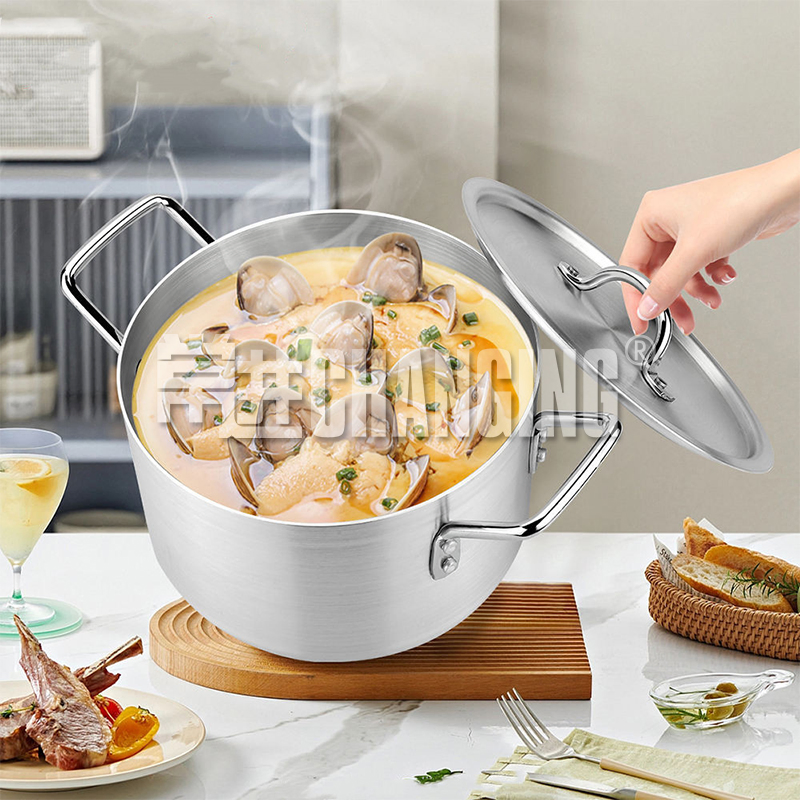20cm Stainless Steel Saucepan with Single Handle (SSA-200B) Stock Pot
