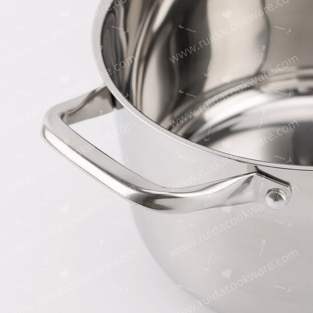 Manufacturer 12PCS Stainless Steel Cookware Set Frypan with Glass Lid Cookware