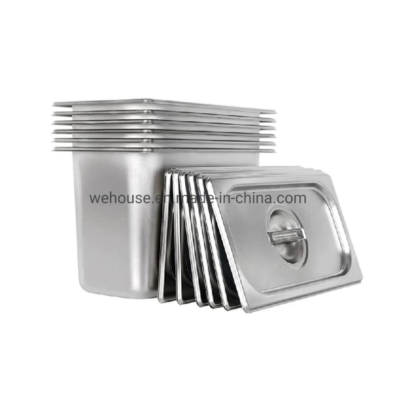 Euro Kitchenware Hotel 1/9 Gastronorm Food Tray Gn Pans Stainless Steel BBQ Food Container Buffet Sheet Set Hotel Pan Baking Pans
