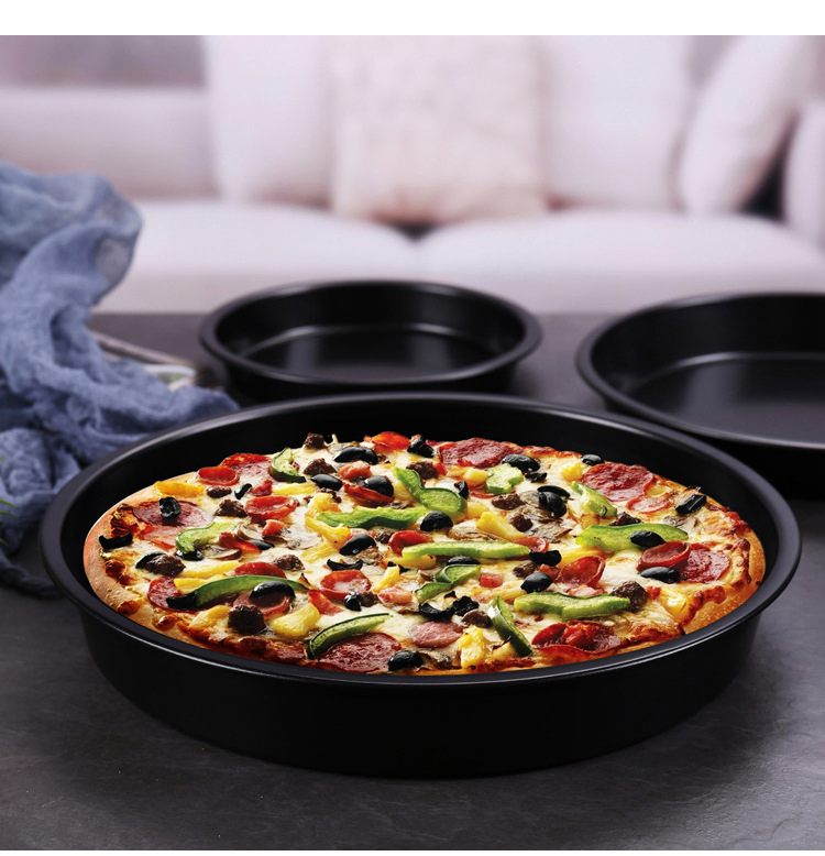 Aluminum Alloy Pizza Stone Baking Mold Round Deep Dish Pizza Pan Tray Plate with Hard Anodized Coating