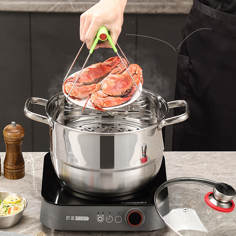 Stainless Steel Induction Soup Pot Kitchenware Cookware Sets Non Stick Pot Sets Cookware with Glass Lid China Cookware Factory Wholesale