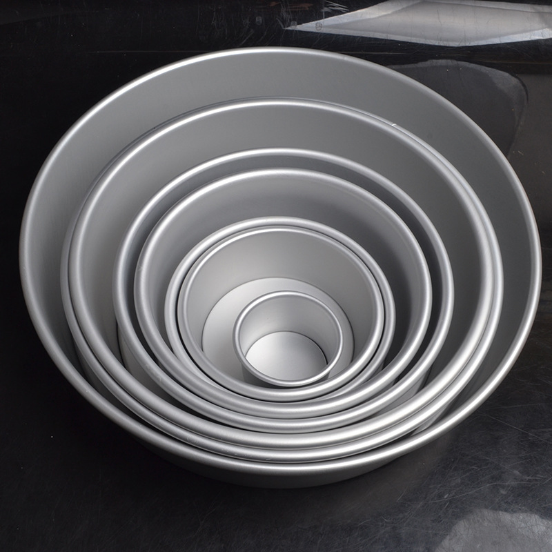 2 6 8 10inch Anodized Aluminum Removable Bottom Round Mini Bundt Cake Pan Bakery Pan Leakproof Cheesecake Pan Baking