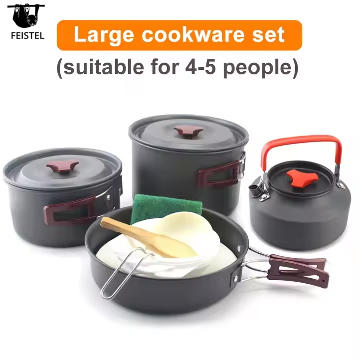 High Quality Outdoor Lightweight Folding Compact Folding Cookware Pots for Portable Outdoor Adventures