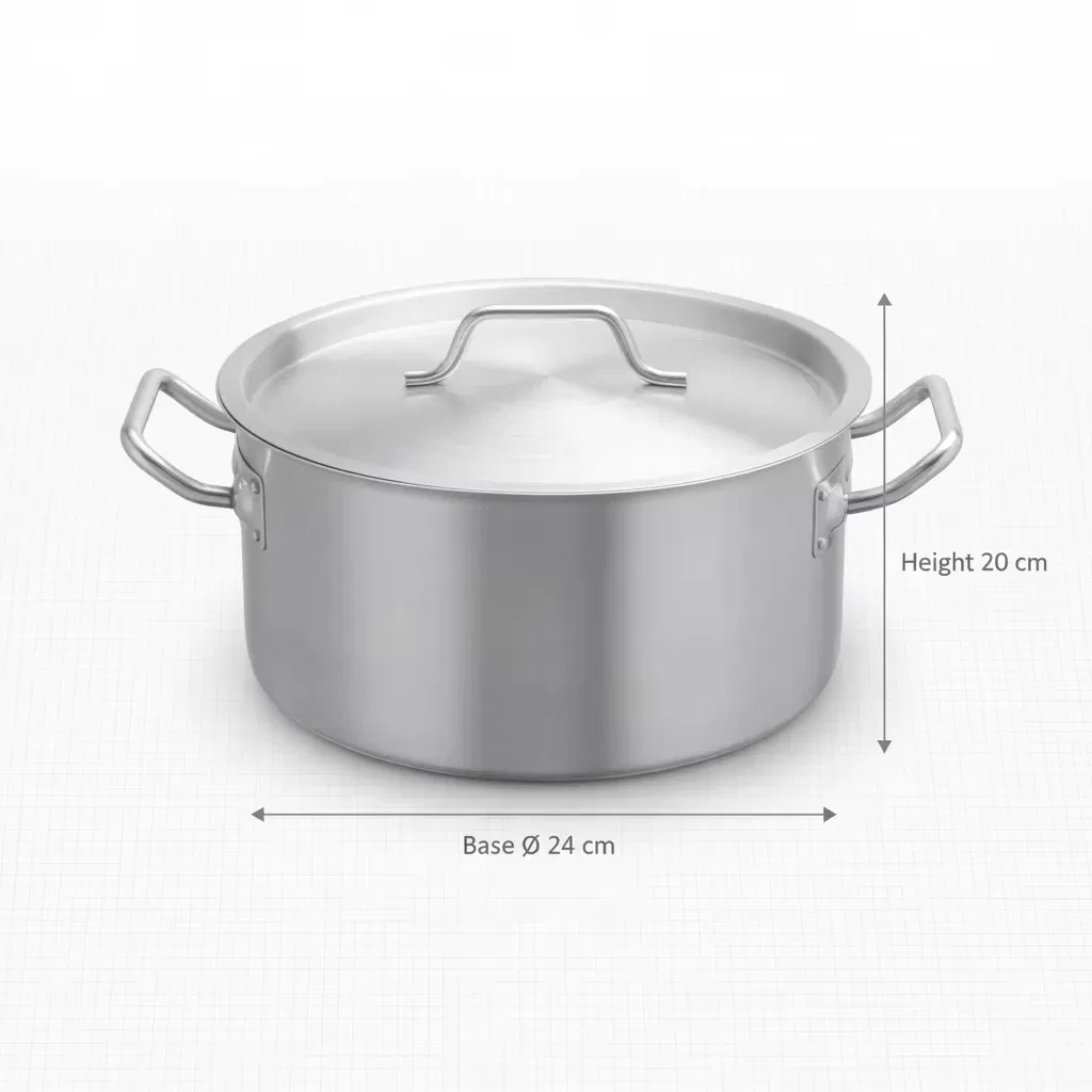 Heavy-Duty Stainless Steel Stock Pot with Lid Popular Cookware Equipment for Hotels &amp; Restaurants
