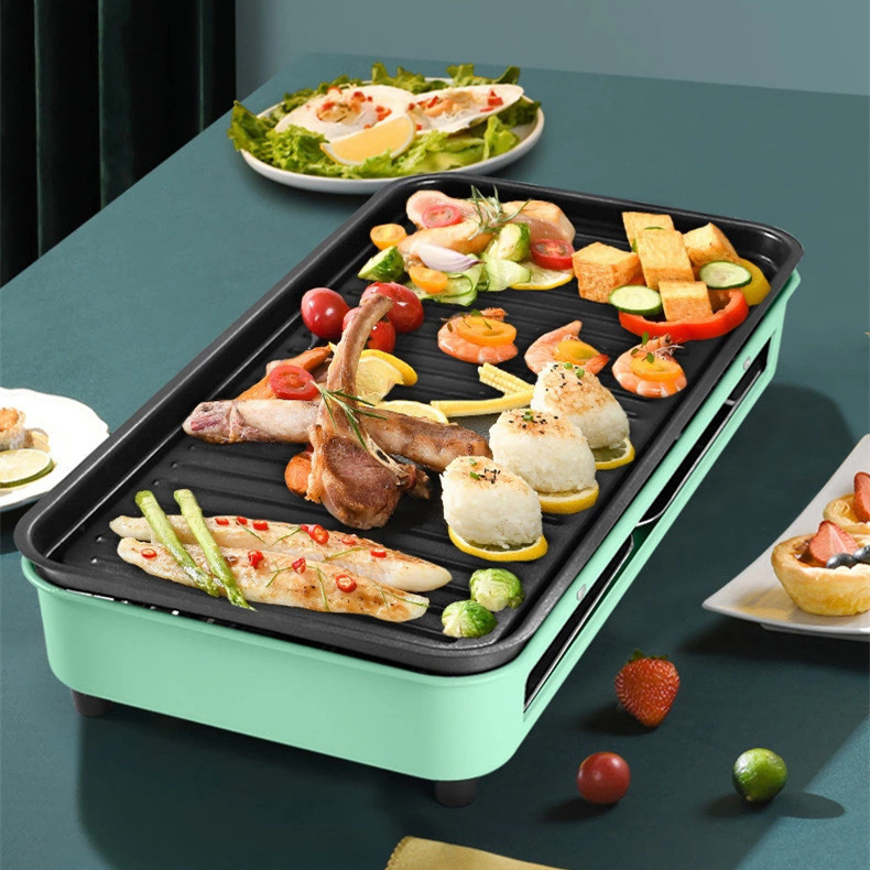 Outdoor Electric Roasting Oven Less Smoke Can Be Disassembled Electric BBQ Grill Pan