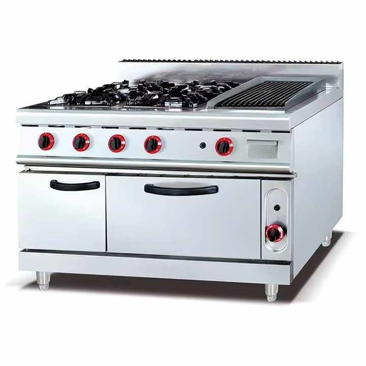 High-Efficiency Stainless Steel Gas Stove for Professional Kitchen Use