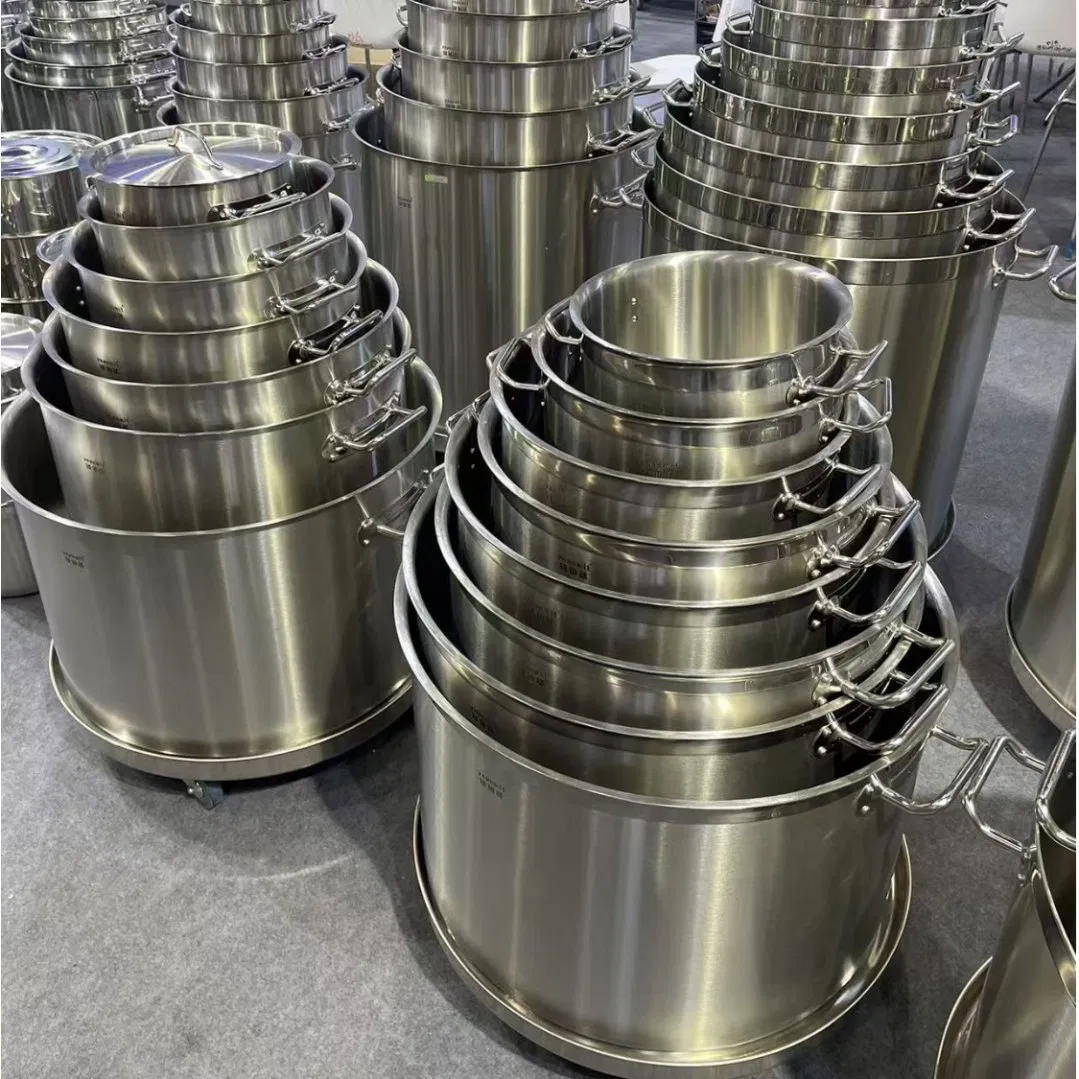 50 Qt Comercial Kitchen 40 Cm Stainless Steel Cooking Stock Pot