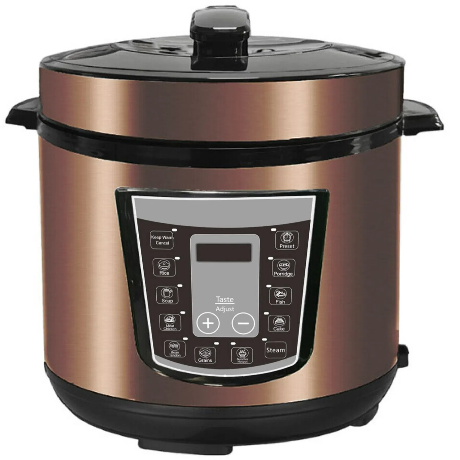 Home Electric Pressure Cooker with Digital Interface Safety Lock and Fast Cooking Feature