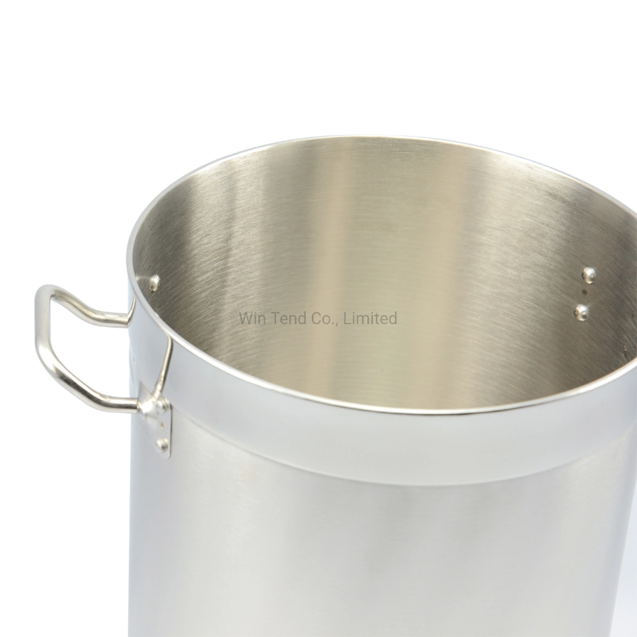 04 Style Stainless Steel Sanded Heat Conduction Impact Bonding Bottom Steam Food Stockpot