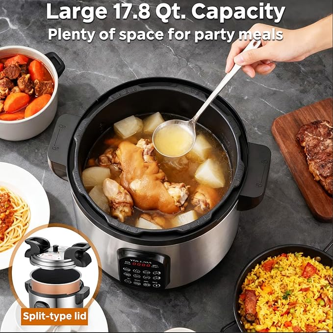 17L Commercial Electric Pressure Cooker Fast Cooking Food Saving Energy