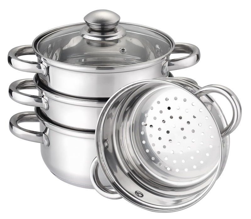 LFGB 2025 New Item Factory Price Stainless Steel Cookware Steamer Set