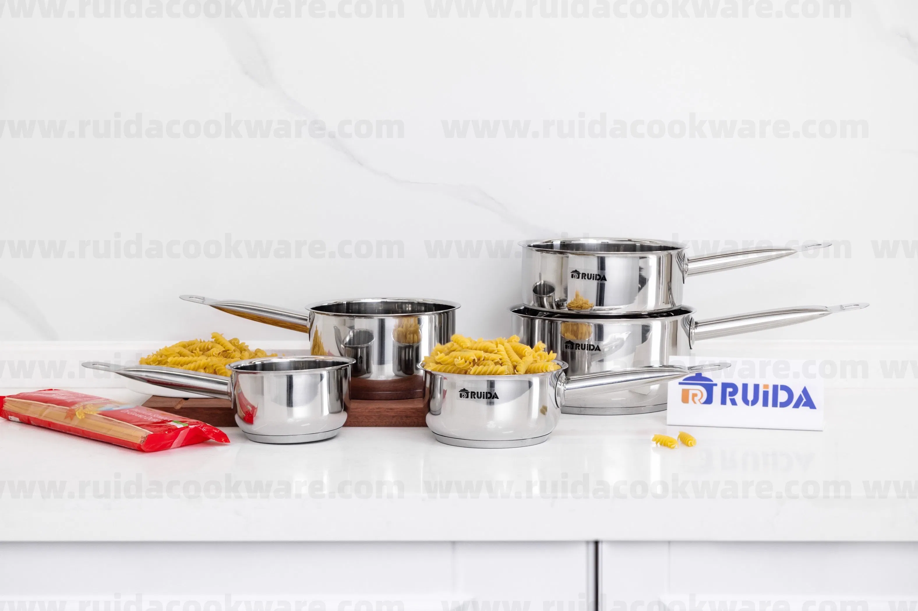 5PCS Hot Sale Stainless Steel Cookware Set Induction Bottom Kitchenware Saucepan Set