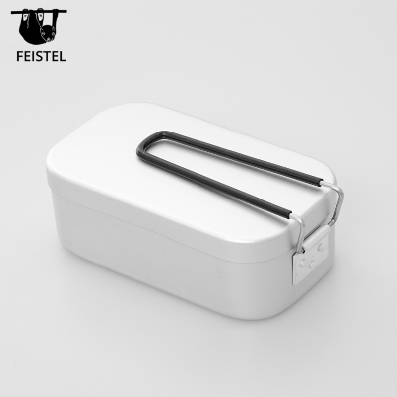 Custom Logo Lightweight Portable Aluminum Folding Lunch Box for Outdoor Cookware Adventures