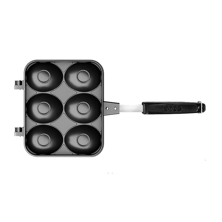 Hot Sale Cookware Double-Sided Non-Stick Stainless Steel Smiling Face Egg Pot Square Aluminium Grill Pan Mold for Frying for Kitchen Cooking Wok