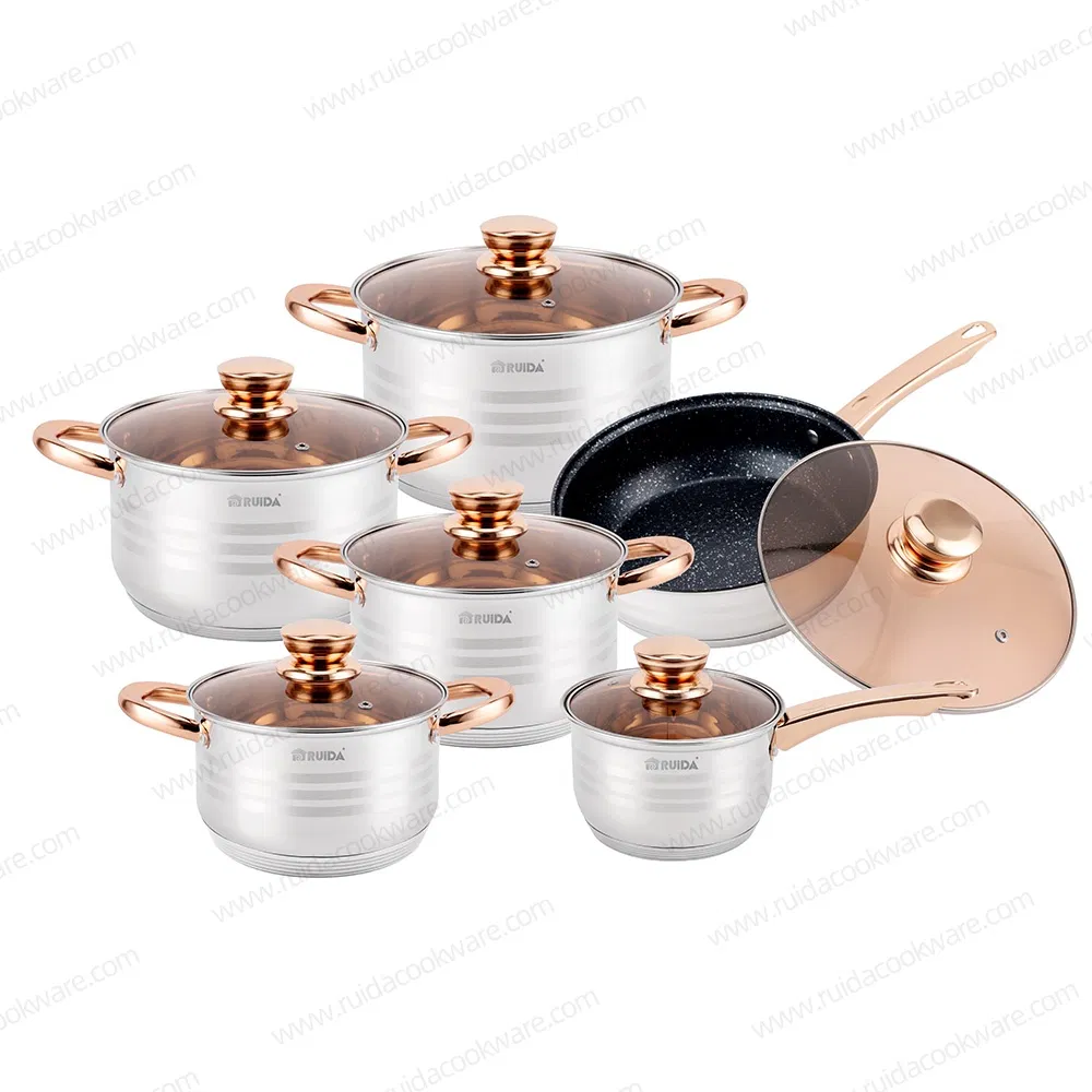 High Quality Wholesale Kitchenware Non Stick Cooking Pot Set Stainless Steel Cookware