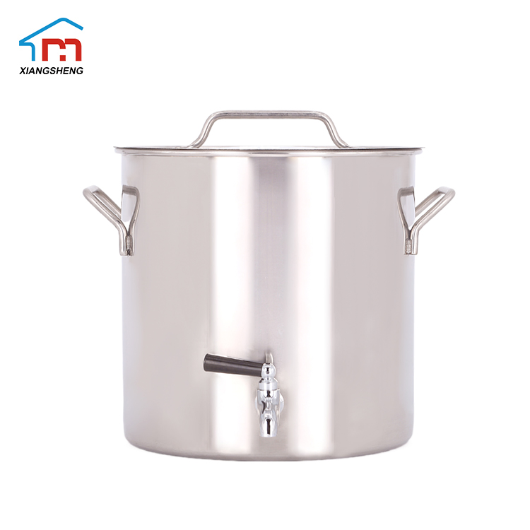Xiangsheng 50L Stainless Steel Stock Pot with Anti-Overflow Lid and Tap