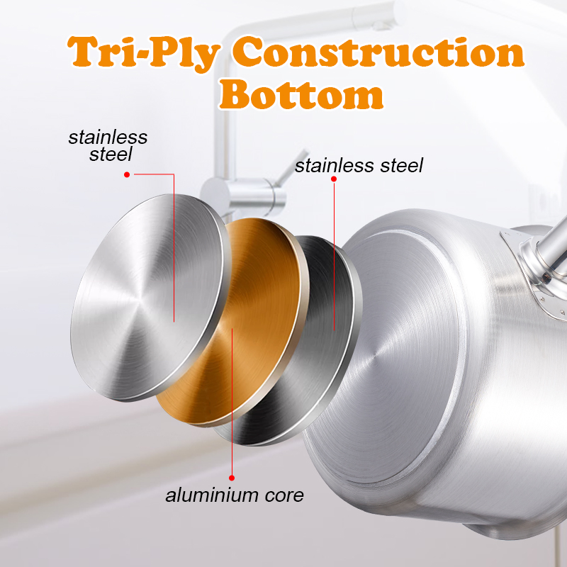 Daosheng 20cm Hot Sale Classic Design High Quality Stainless Steel Ear Handle Milk Boiling Saucepan